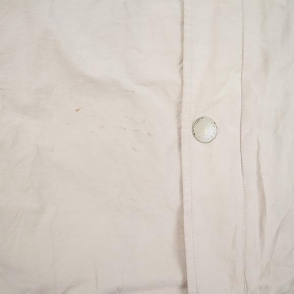 VTG 90s Nautica Snap Large Beige Long Sleeve Collared Windbreaker Jacket - Picture 9 of 15